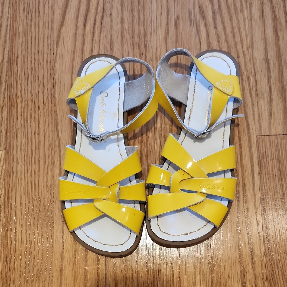 Yellow Open Toe Sandals with Adjustable Straps